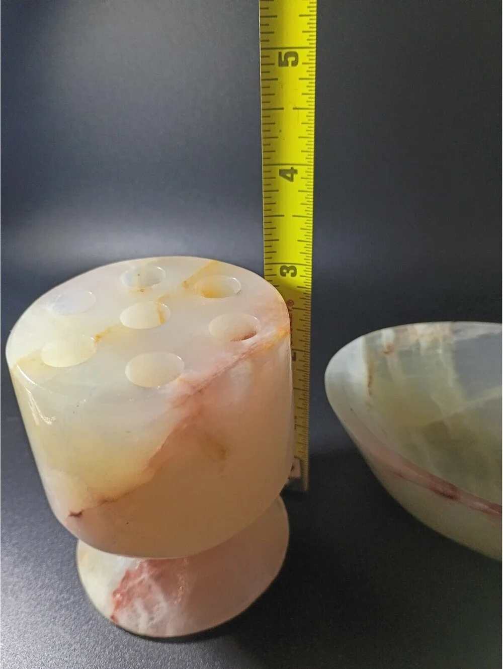 Set Onyx Soap Dish Tooth Brush Holder Bathroom Accessory Stone Handmade Mexico
